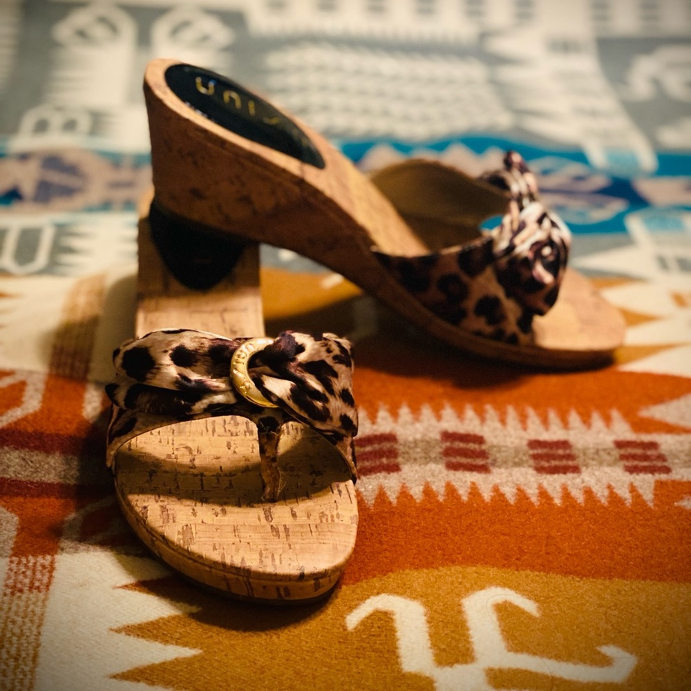 UNISA 🐆 Cork Sandal Leopard Print In Size 6.5